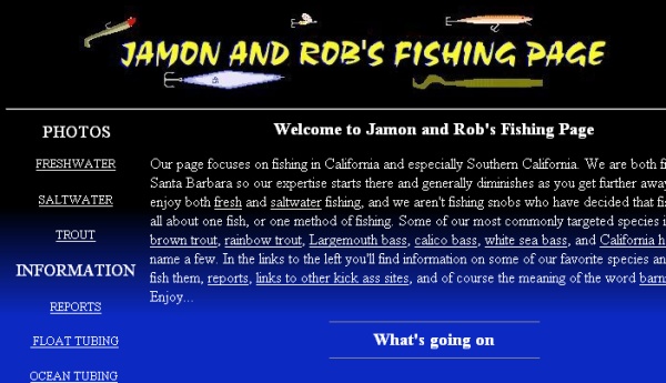 Jamon and Rob's Fishing Page